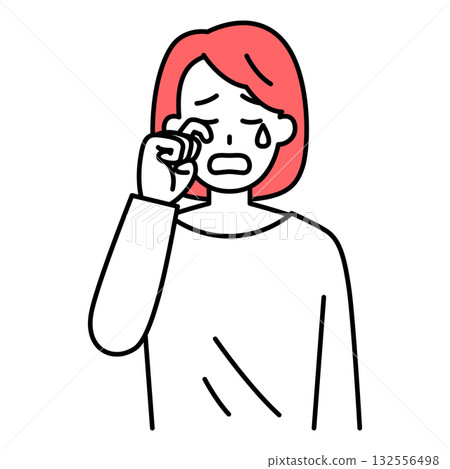 Crying young lady 132556498