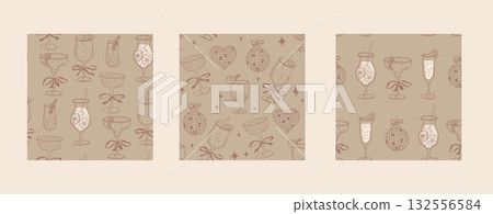Whimsical Cocktail Pattern Collection 132556584