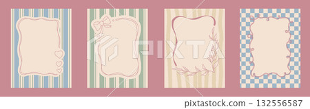 Whimsical Coquette Frames for Party and Menu Design 132556587
