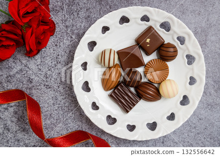 Roses, chocolates and ribbons Roses, chocolates and ribbons 132556642