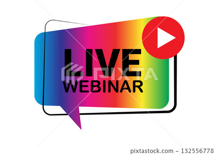 Vibrant Live Webinar Announcement Graphic. 132556778