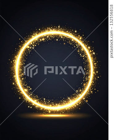 Golden rings create an abstract background illustration. Golden rings create an abstract background illustration. 132556818