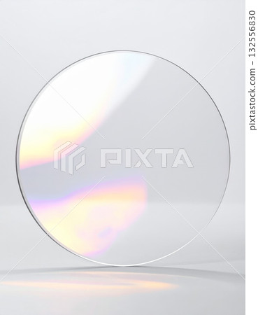 3D shiny round mirror 132556830