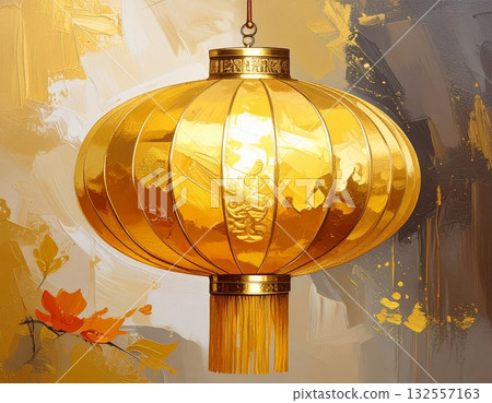 Traditional red lanterns are hung as Chinese New Year decorations in temples, celebrating the vibrant culture and traditions in China. 132557163