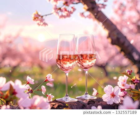 red wine in the garden red wine in the garden 132557189