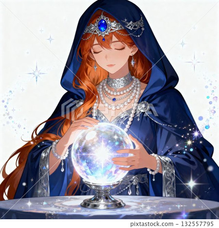 Fortune teller illustration Fortune teller illustration 132557795