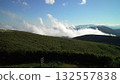 藍天白雲籠罩著群山，構成了一幅美麗的畫卷。 132557838