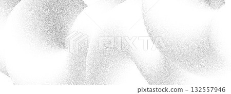 Stipple sand grain wave texture. Dotted curved wavy gradient background. Grunge gritty noise dotwork wallpaper with particles, granules, speckles. Vector halftone cloudy fluid grit backdrop overlay Stipple sand grain wave texture. Dotted curved wavy gradient background. Grunge gritty noise dotwork wallpaper with particles, granules, speckles. Vector halftone cloudy fluid grit backdrop overlay 132557946