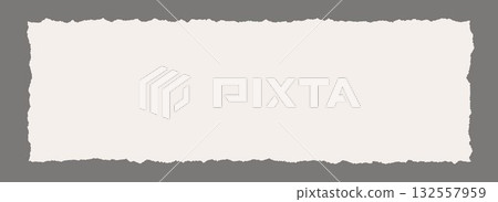 Wide torn paper frame background. Light beige blank sheet wallpaper with jagged edges. Ripped grunge page template for poster, text box, banner, collage, sticker. Vector rectangle craft backdrop Wide torn paper frame background. Light beige blank sheet wallpaper with jagged edges. Ripped grunge page template for poster, text box, banner, collage, sticker. Vector rectangle craft backdrop 132557959