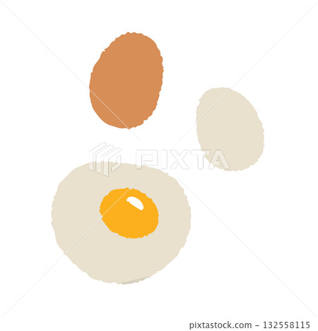 手繪可愛蛋插圖 132558115