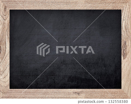 Empty Chalkboard with Beautiful Wooden Frame. Empty Chalkboard with Beautiful Wooden Frame. 132558380