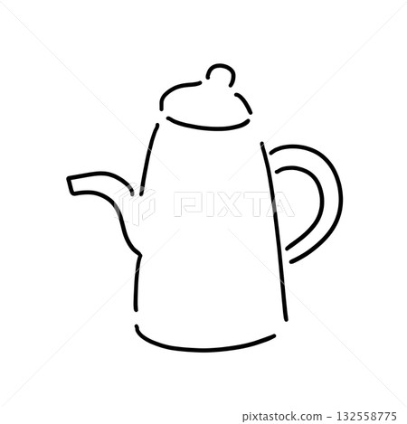 簡單的水壺線條圖 132558775