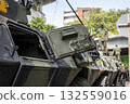 Military tank with open door, Armored vehicle of Colombian army, Armed forces in operation in Colombia 132559016