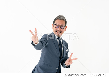 Men's business peace sign Men's business peace sign 132559142