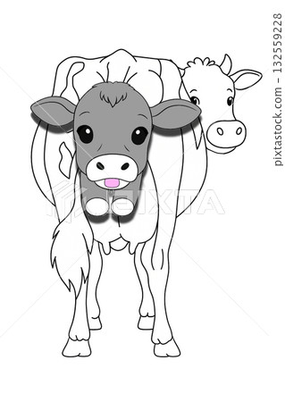 Cow birth Cow birth 132559228