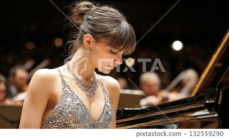 Pianist playing 132559290