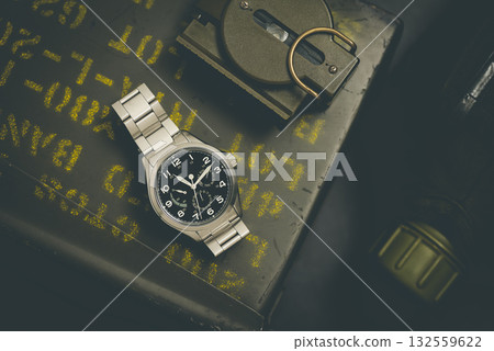 military style men wristwatch 132559622