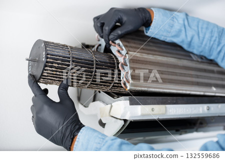 Dirty air conditioner blower 132559686