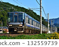 Railway train Sanin Main Line JR Kyoto Exit Limited Express 225 Series Morning Railway train Sanin Main Line JR Kyoto Exit Limited Express 225 Series Morning 132559739