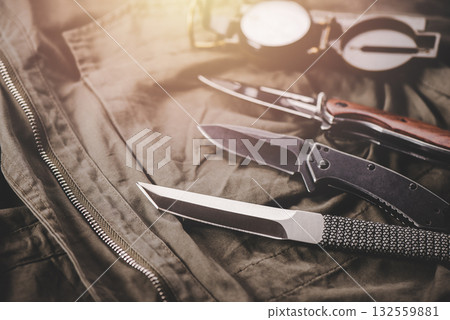 stainless steel knife 132559881