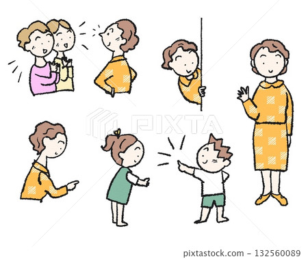 描繪家庭主婦日常情緒的插圖 132560089