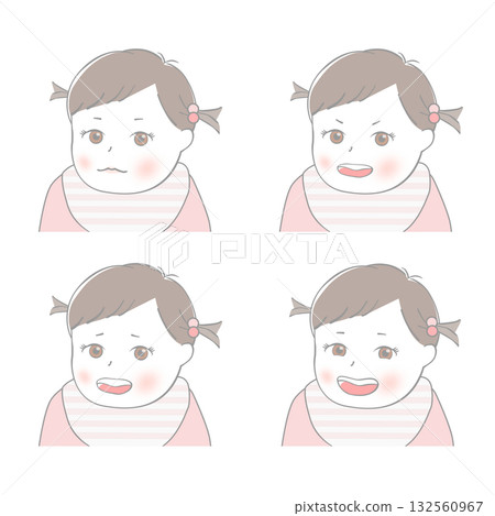 Baby facial expression set 132560967