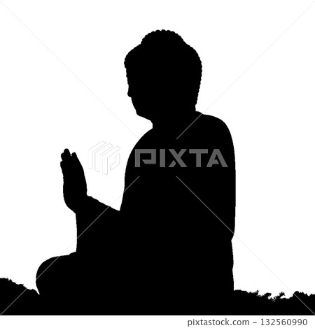 靜靜佇立的大佛身影。 132560990