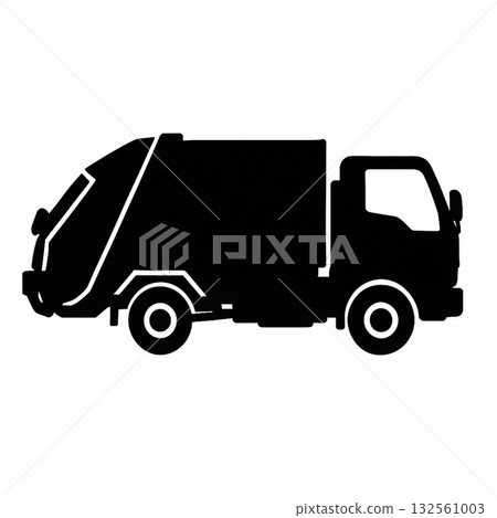 垃圾車輪廓 132561003