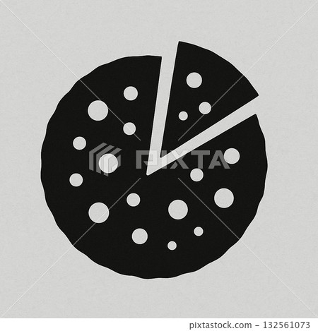 Delicious pizza silhouette 132561073