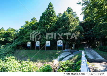 Signboard at the ruins of Suemori Castle 132561394