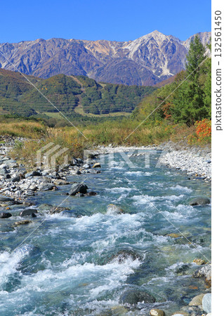 Fall of the foot of Mount Hakuba 132561450
