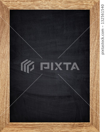 Vertical Empty Chalkboard with Beautiful Wooden Frame. Vertical Empty Chalkboard with Beautiful Wooden Frame. 132561540