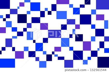 Geometric pattern, square, white background, blue, navy, purple 132561544