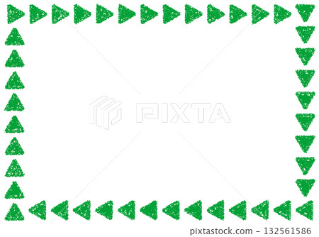 Hand-drawn crayon background with triangular frame Hand-drawn crayon background with triangular frame 132561586