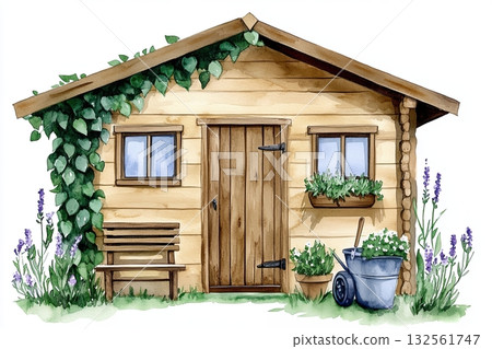 Stylish woman in fluffy blue faux fur coat and sunglasses enjoys coffee at outdoor cafe with a moody ambiance 132561747