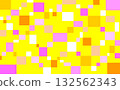 Geometric pattern, square, yellow, pink, orange, white 132562343