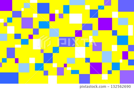 幾何圖案,正方形,黃色,藍色,白色 幾何圖案,正方形,黃色,藍色,白色 132562690