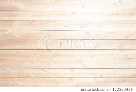 A horizontal background image of light white wood boards with grain and knots A horizontal background image of light white wood boards with grain and knots 132563456