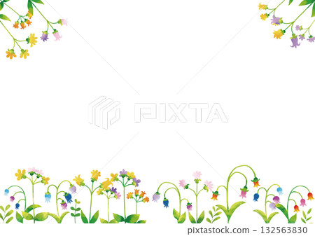 北歐風可愛水彩花卉相框 3 132563830