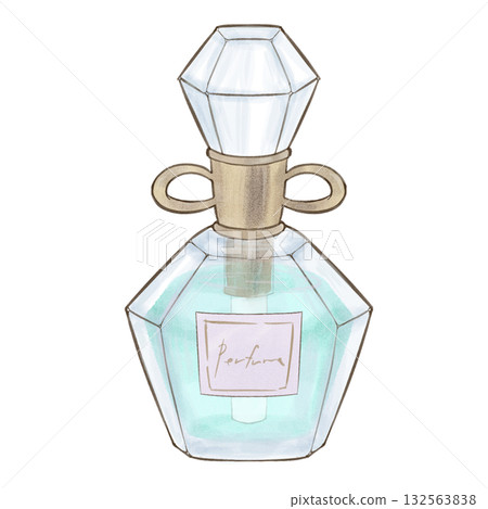 橘色香水瓶 132563838