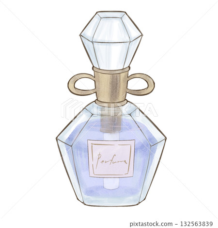 橘色香水瓶 132563839