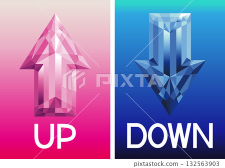 Sparkling arrows UP & DOWN 132563903