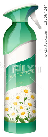 Chamomile Scented Air Freshener Spray Can Vector Illustration 132564244