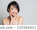 Beautiful bare skin female portrait Beautiful bare skin female portrait 132564431