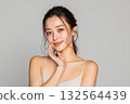 Beautiful bare skin female portrait Beautiful bare skin female portrait 132564439