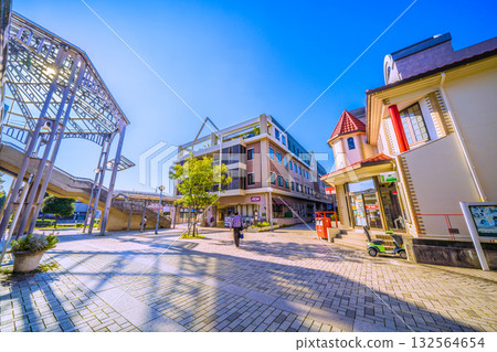 Yokohama cityscape in Japan, overlooking Nakagawa Station on the Yokohama Municipal Subway (in front of the Yokohama Campus of Tokyo City University) 132564654