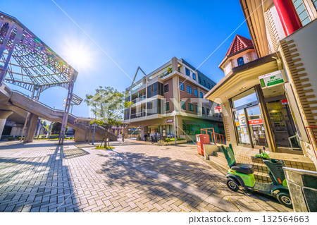 Yokohama cityscape in Japan, overlooking Nakagawa Station on the Yokohama Municipal Subway (in front of the Yokohama Campus of Tokyo City University) 132564663