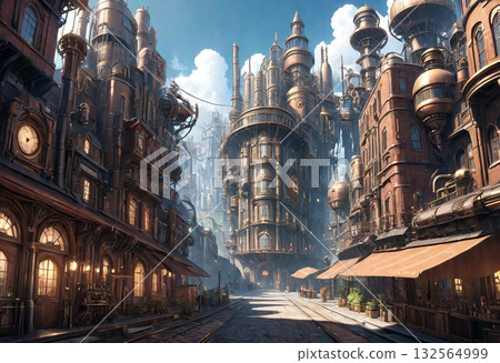 蒸氣龐克風格景觀 132564999