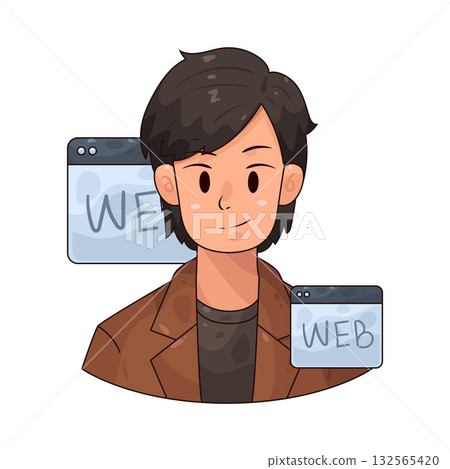 illustration of Software Developer illustration of Software Developer 132565420
