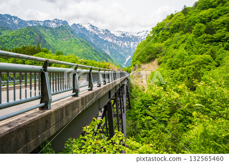 北阿爾卑斯大橋上的清新綠意(岐阜縣高山市奧飛驒溫泉橋) 北阿爾卑斯大橋上的清新綠意(岐阜縣高山市奧飛驒溫泉橋) 132565460